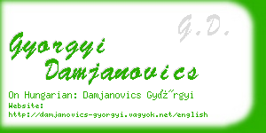 gyorgyi damjanovics business card